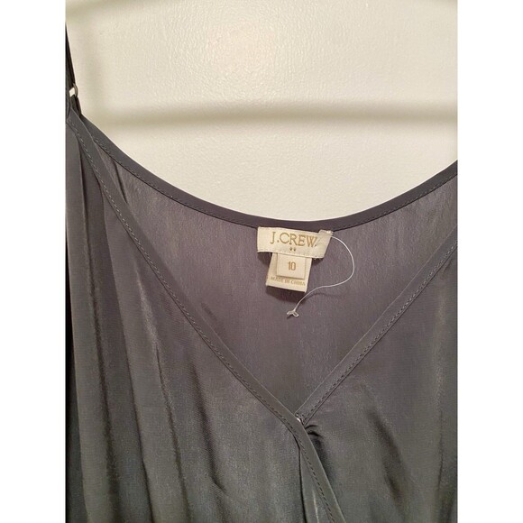 J. CREW Jumpsuit Grey Satin Sz 10 Office Cocktail Professional Girl Boss Party - Picture 5 of 8